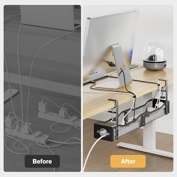 25'' Upgraded Under Desk Cable Management