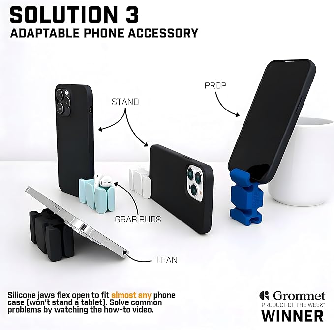 CordBrick 2PK Silicone & Steel Weighted Cord Holders for Bedside. Travel Phone Cable Organizers. Multiuse iPhone Accessories. Small Gifts for Him, College Student. Tech Gadgets for Teenagers. Aqua