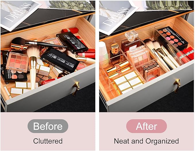 Acrylic Organizer, 3+3 Compartment
