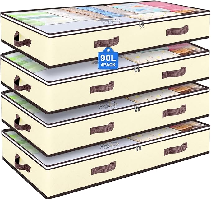 90L Under Bed Storage Containers, Closet Organizers and Storage Bins
