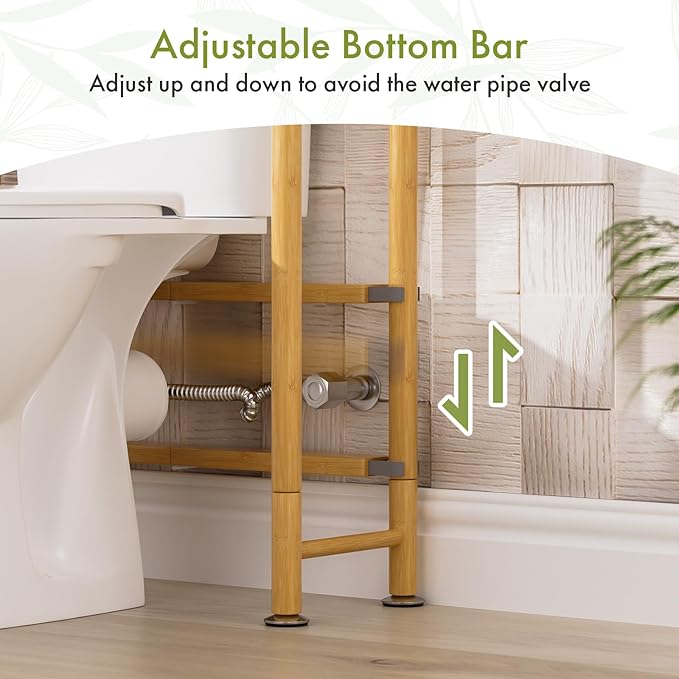 Over The Toilet Storage Bamboo, Natural Color