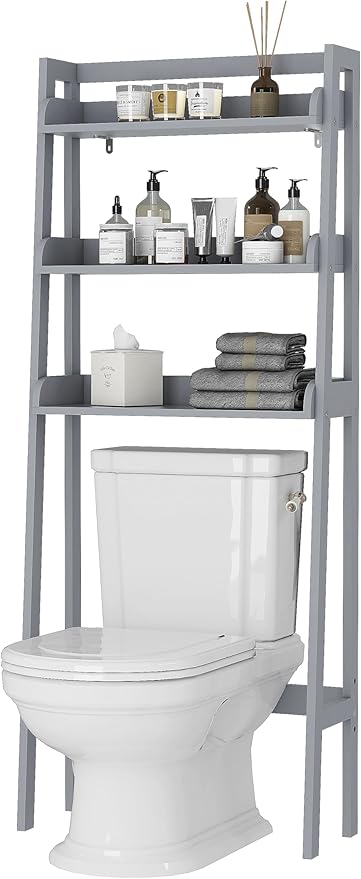 Over Toilet Bathroom Organizer, 3-Tier Above Toilet Storage Shelf Rack