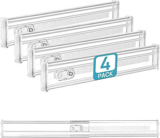4 Pack 2.36" Short Upgrade Drawer Dividers for Kitchen Drawer