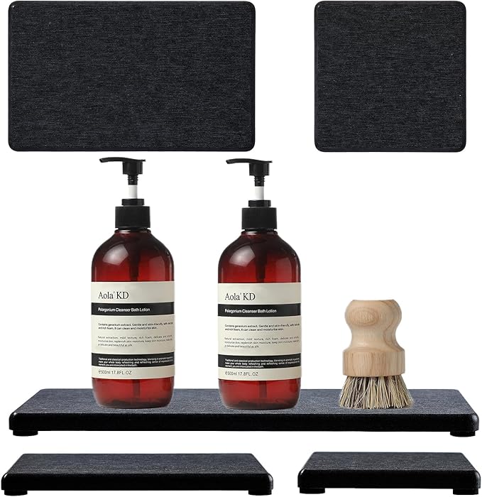 3PCS Water Absorbing Soap Dish Sponge Holder