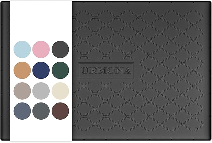31" x 22" Waterproof Silicone Mat in Multiple Sizes & Colors, Black