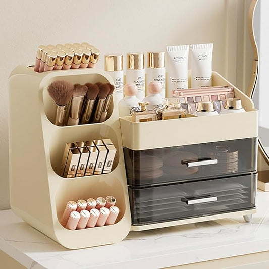 Makeup Organizer with Drawers, Large Bathroom Countertop Storage for Vanity