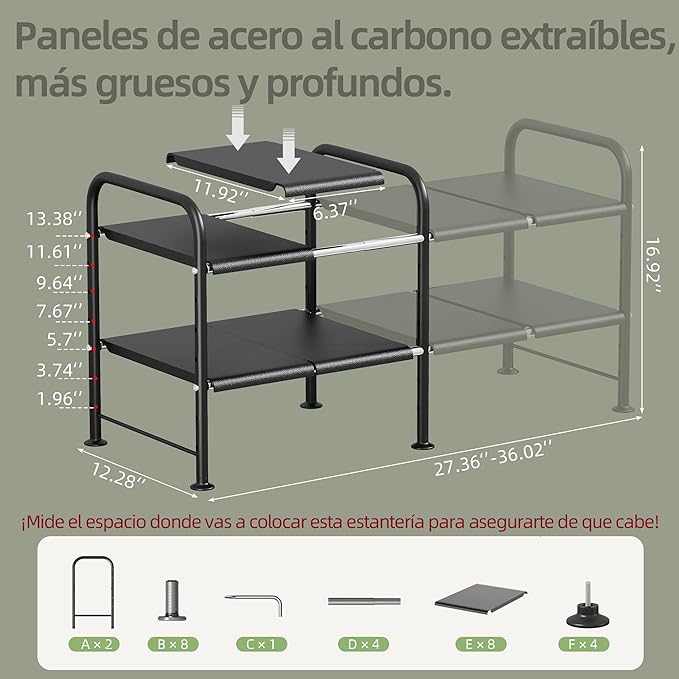 Under Sink Organizers and Storage, 2 Tier Shelf Under Bathroom Sink