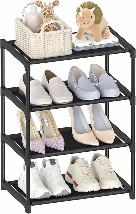 4 Tier Extra Small Shoe Rack (16.3" Wide)