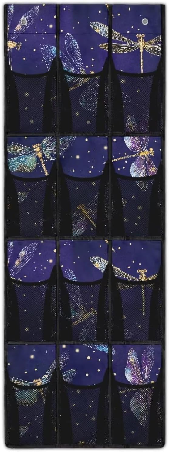 Glowing Dragonfly Over Door Hanging Organizer