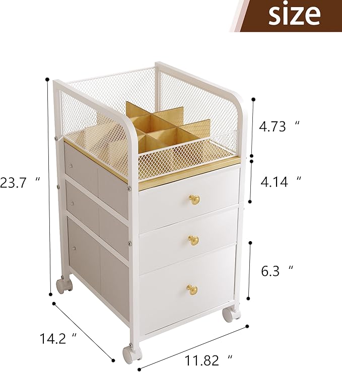 Makeup Organizer Storage Cart with Drawers, Makeup Organizer on Wheels