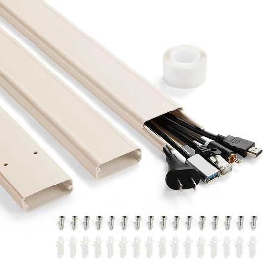 47in(3 x L15.7in) TV Cord Hider, YCLYC Cord Hider for Wall Mount TV