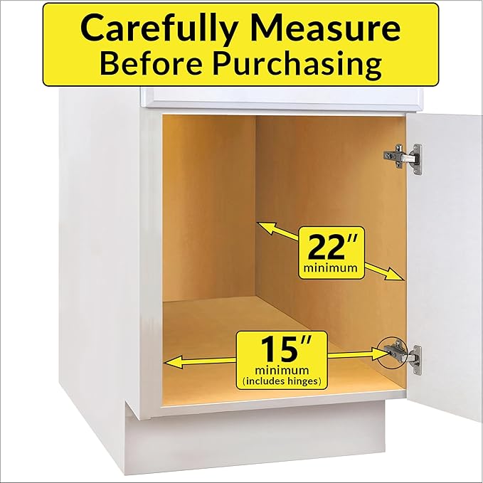LYNK PROFESSIONAL® Pull Out Cabinet Organizer, 14" x 21" Slide Out Cabinet Organizer Pull Out Drawer – Pull Out Shelves for Kitchen Cabinets – Under Sink Organizers - Lifetime Ltd. Warranty, Chrome
