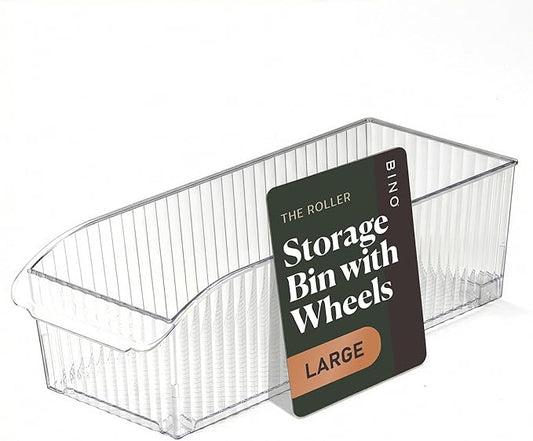 Plastic Storage Bins with Wheels, Large, THE ROLLER COLLECTION