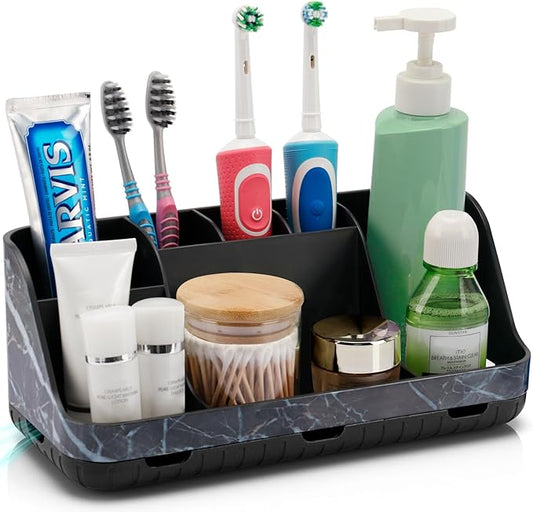 Marble Black Toothbrush Holders for Bathrooms