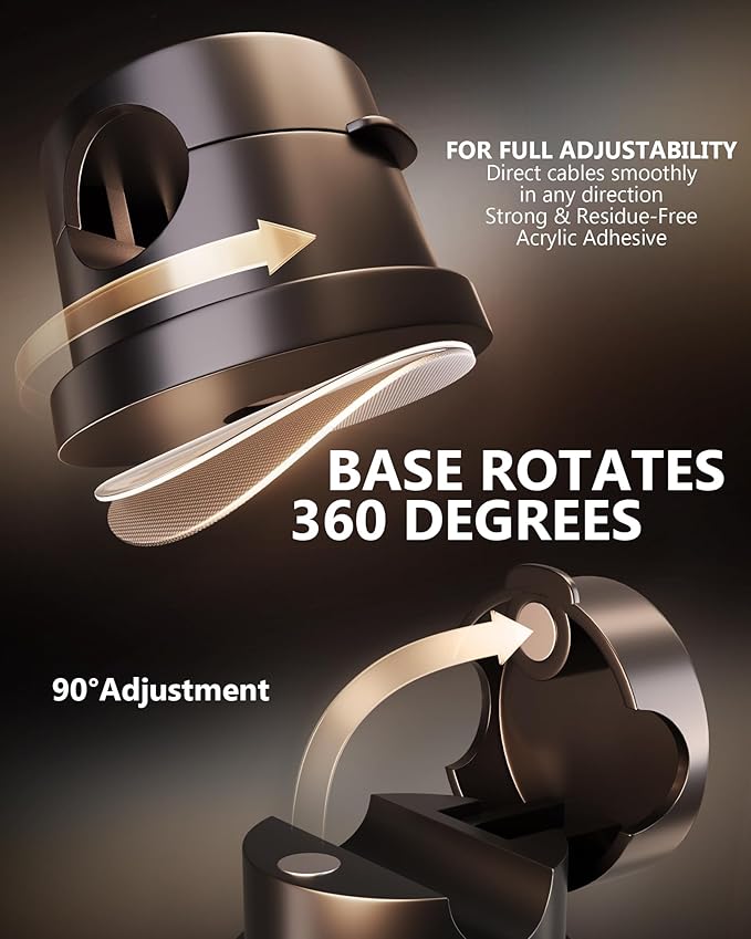 Magnetic Cord Holder 360°Rotation Cord Organizer