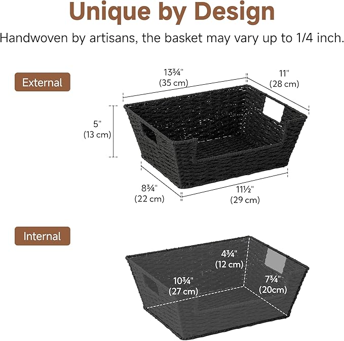 Wicker Storage Basket, Pantry Organizers and Storage