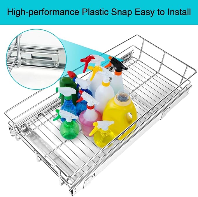 Pull Out Cabinet Organizer 11" W X 17" D