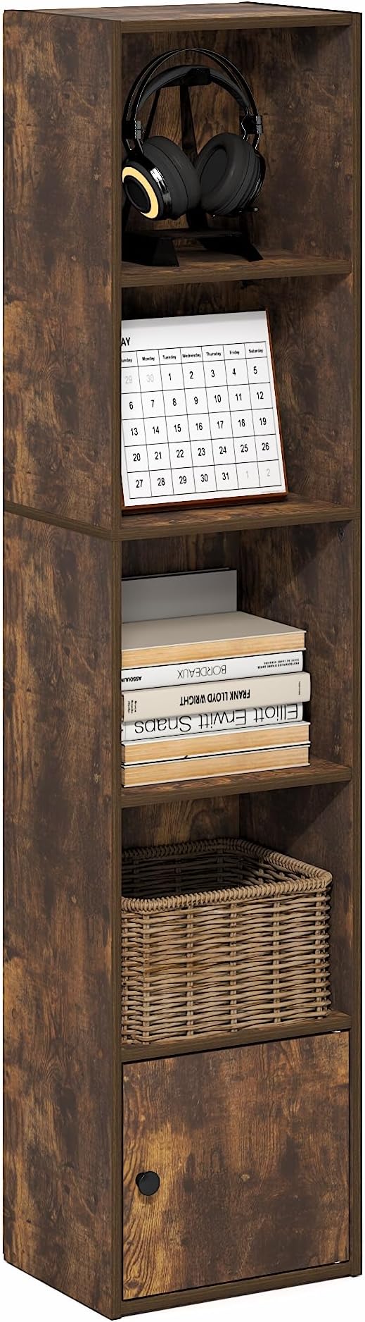 Furinno LUDER Book Shelf, 5-Tier Bookshelf with Open Shelf