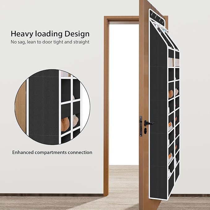 6-Shelf Over Door Hanging Organizer Fabric Door Storage for Baby Nursery Nursery