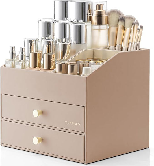 Makeup Organizer for Vanity, Toffee