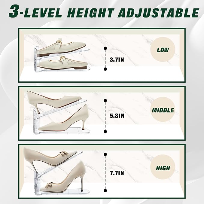 Transparent Shoe Slots Organizer for Closet