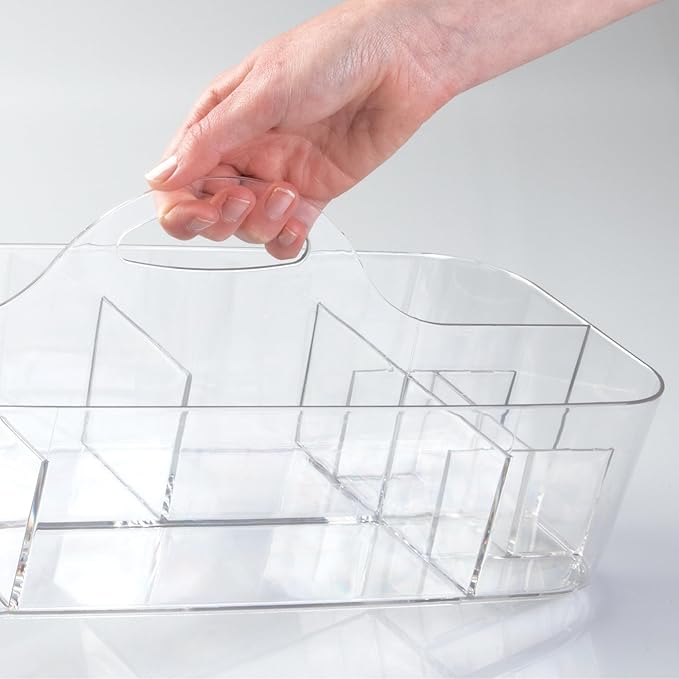 Recycled Plastic Cosmetic Organizer Tote, The Clarity Collection