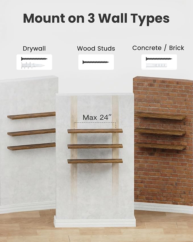 HOMEFURNISHING 35.4" L Floating Shelves, AMFS45V