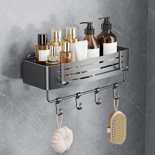 Rectangle Shower Caddy Suction Cup, Matte Gray, 1 Pack