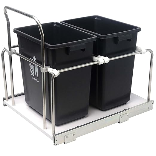 Slide Out Trash Can Holder Under Kitchen Cabinet