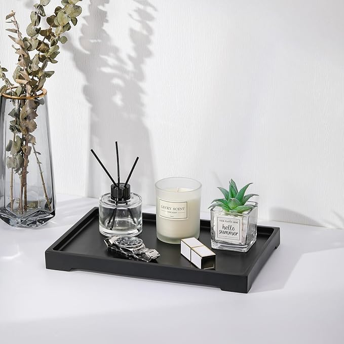 Vanity Tray, Bathroom Tray Toilet Tank Storage Tray, Resin Kitchen Sink Trays