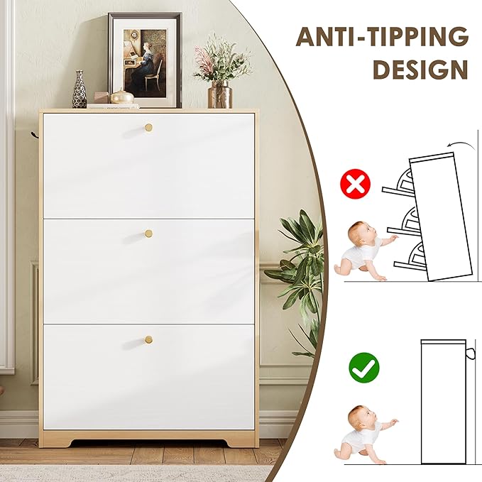 Shoe Storage Cabinet for Entryway, Morden Shoe Cabinet