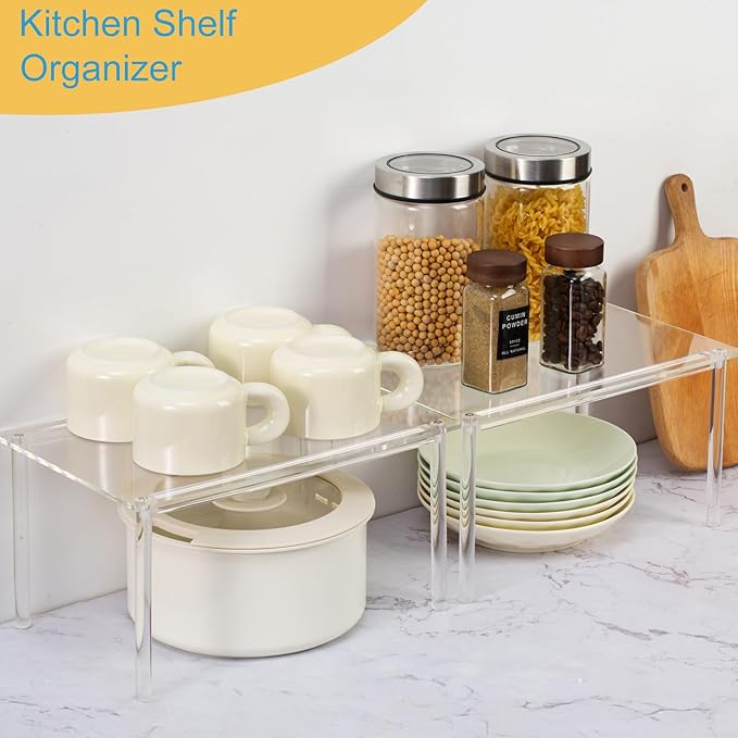 1 Pack Acrylic Cabinet Organizer, Kitchen Countertop Counter Organizer
