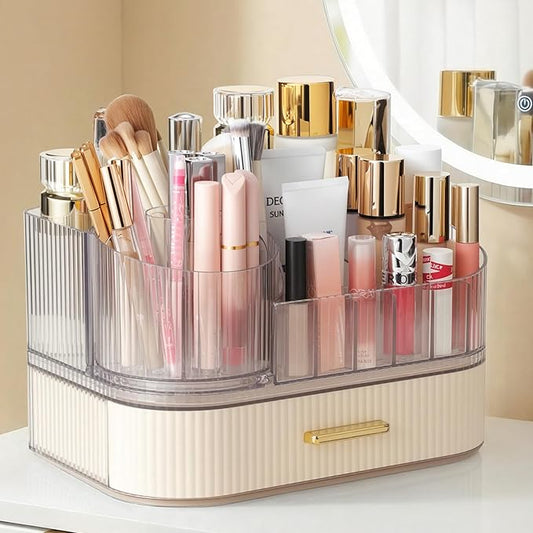 Makeup Organizer for Vanity with Stackable Drawer