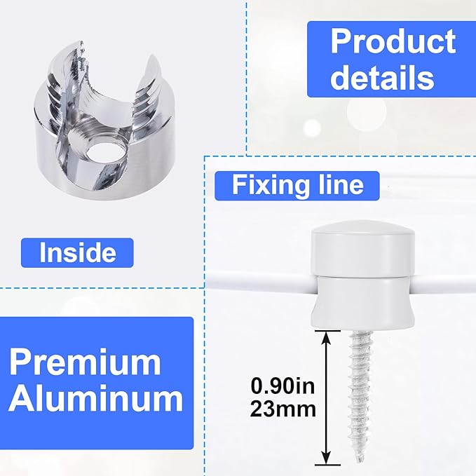 SmallCat 3 Sets Charger Holders for Cords, Adjustable Cable Anchor Holders, Adhesive Metal Cord Clips, Cable Management Wire Organizers for Desk, Office, Nightstand - Gold, White, Silver
