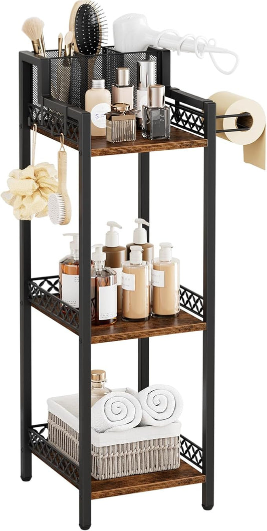 Bathroom Storage and Organizer Shelf Hair Dryer Holder
