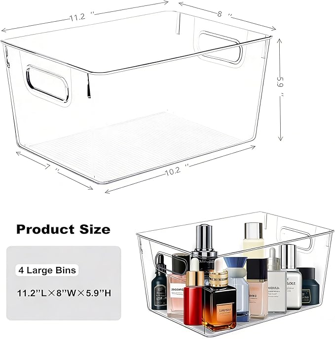 Set of 8 pantry organizers and storage, 8Large