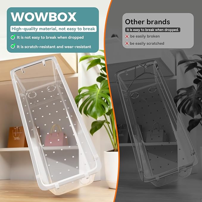 44 PCS Clear Plastic Drawer Organizer Set