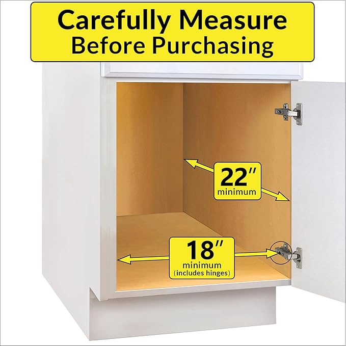 LYNK PROFESSIONAL® Pull Out Cabinet Organizer, 17" x 21" Slide Out Cabinet Organizer Pull Out Drawer – Pull Out Shelves for Kitchen Cabinets – Under Sink Organizers - Lifetime Ltd. Warranty, Chrome