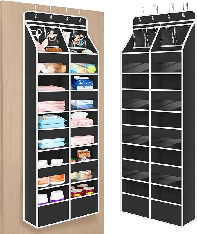 6-Shelf Over Door Hanging Organizer Fabric Door Storage for Baby Nursery Nursery