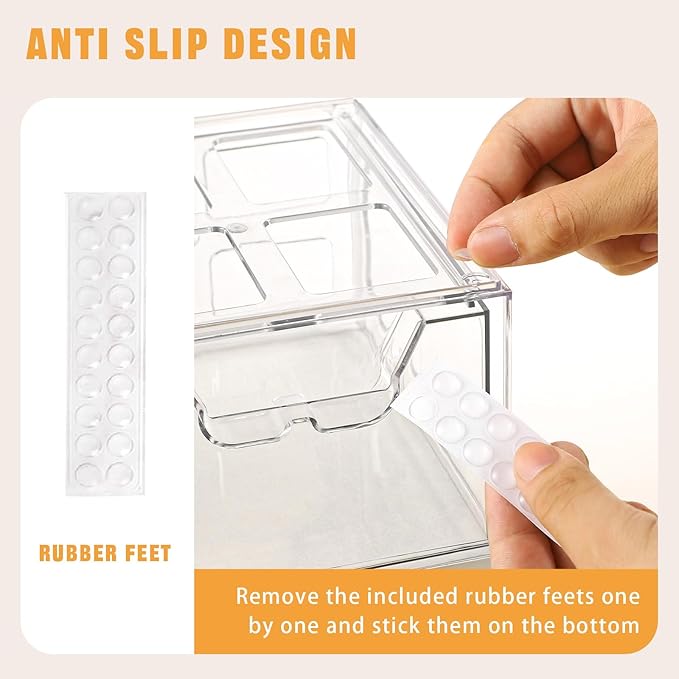 6 Pack Stackable Makeup Organizer