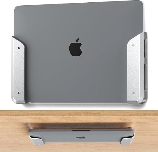 Wall & Under Desk Laptop Mount Holder–Adhesive & Screw in, 1.02"/ 26 mm
