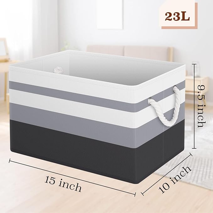 Fab totes Storage Bins 3-Pack, Gradient Grey
