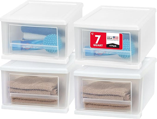 USA 7 Qt. Small Plastic Stacking Drawer