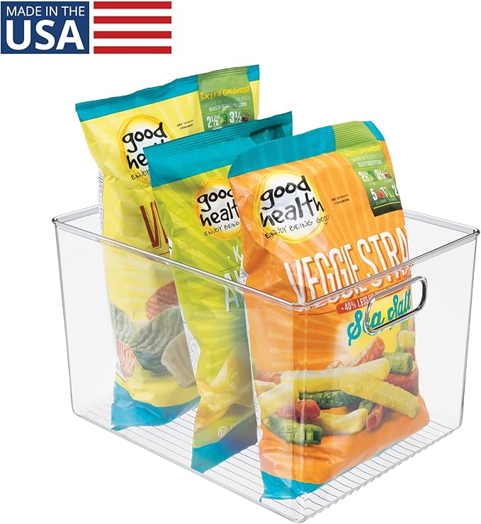 Linus Multi-Purpose Storage Bin with Handles for Kitchen, Pantry, Cabinet