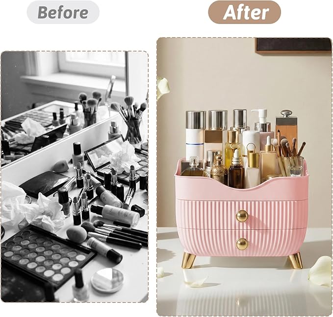 Makeup Organizer Countertop, Pink