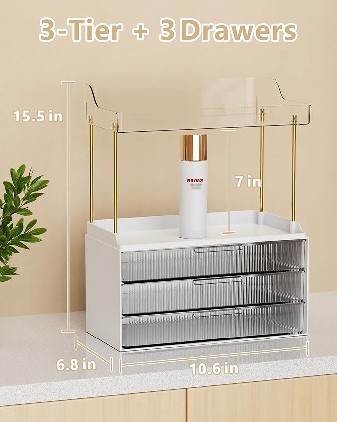 Bathroom Organizers and Storage, White