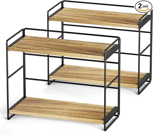 2 Pack Bathroom Counter Organizer, 2 Tier Countertop Organizers