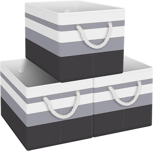 Fab totes Storage Bins 3-Pack, Gradient Grey