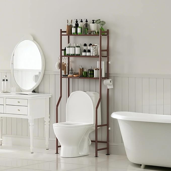 3-Tier Over The Toilet Storage Organizer, Bronze
