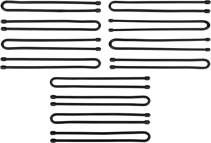 Nite Ize Gear Tie Original ProPacks - Reusable Rubber Twist Ties for Indoor & Outdoor Use - Bendable Wire Interior - Durable Rubber Exterior - Secure Grip - Black, 12" (12 Pack)